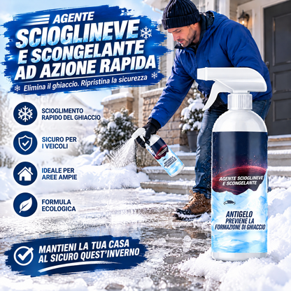 🧊 Prodotto altamente efficace per lo scioglimento della neve e del ghiaccio; adatto allo scioglimento della neve su vasta scala e alla rimozione del ghiaccio dai veicoli.