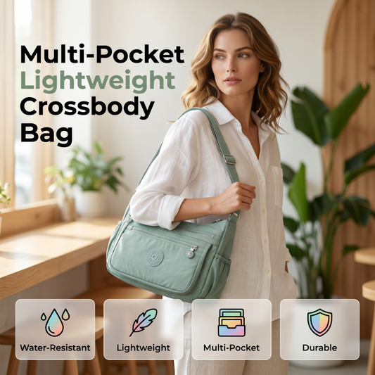 ⌛Offerta a tempo limitato – Borsa a tracolla leggera in nylon con diverse tasche