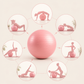 📢📢Sconto del 50%!!🧘‍♀️Palla da pilates anti-scoppio da 9 pollici con pompa