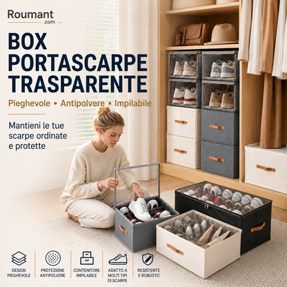 ⏳Sconto del 50% per un periodo limitato💥Organizer per scarpe in tessuto, scatola portaoggetti