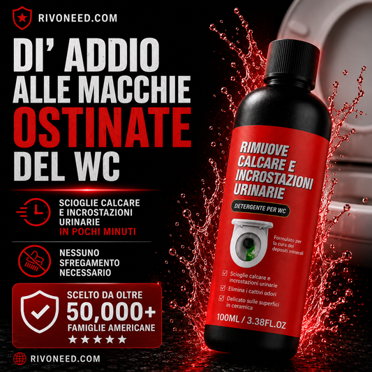 Potente prodotto per rimuovere i depositi di calcare e di urina