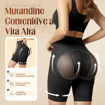 Shorts modellanti a vita alta che sollevano i glutei