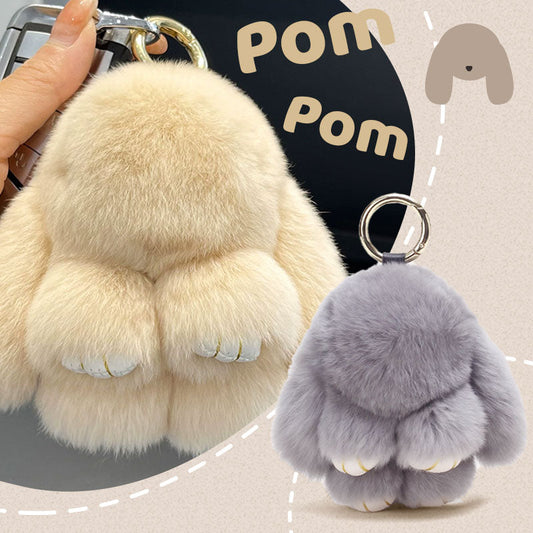 🏆OFFERTA SPECIALE A TEMPO LIMITATO -50% 🐰 Ciondoli morbidi a pompon con coniglietto fatti a mano