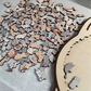 🎁 Vendita natalizia 50% DI SCONTO🎅Puzzle in legno a forma di gatto in colori Morandi, 135 pezzi