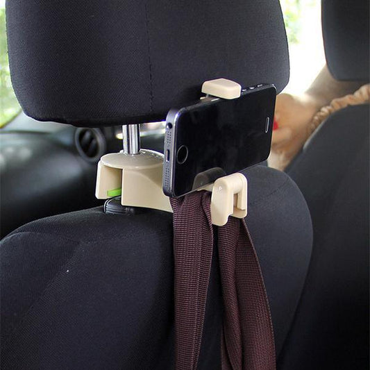Gancio nascosto 2 in 1 per poggiatesta dell'auto