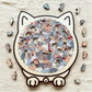 🎁 Vendita natalizia 50% DI SCONTO🎅Puzzle in legno a forma di gatto in colori Morandi, 135 pezzi