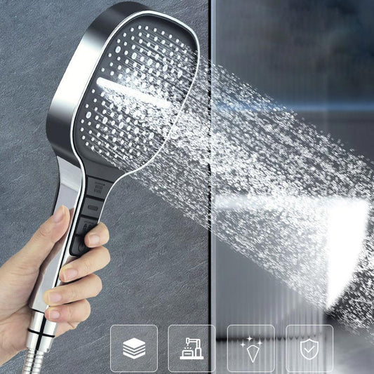 Pousbo® Soffione doccia quadrato grande a 8 velocità con amplificatore di pressione (50% di sconto