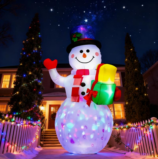 ☃️🎄Nuovo design Vendite elevate Pupazzo di neve gonfiabile natalizio Decorazione natalizia da esterno
