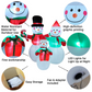 ☃️🎄Nuovo design Vendite elevate Pupazzo di neve gonfiabile natalizio Decorazione natalizia da esterno