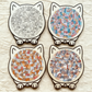 🎁 Vendita natalizia 50% DI SCONTO🎅Puzzle in legno a forma di gatto in colori Morandi, 135 pezzi