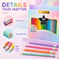 🎁 Matite colorate triangolari cancellabili in 50 colori con punta cancellabile