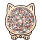 🎁 Vendita natalizia 50% DI SCONTO🎅Puzzle in legno a forma di gatto in colori Morandi, 135 pezzi