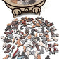 🎁 Vendita natalizia 50% DI SCONTO🎅Puzzle in legno a forma di gatto in colori Morandi, 135 pezzi