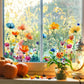 🌸Saldi di primavera: 50% di sconto💞Adesivo da finestra con bouquet floreale colorato🖼️(Tagliabile a misura)