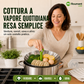 Cestello per cottura a vapore regolabile e pieghevole in acciaio inossidabile