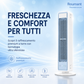 ❄️Ventilatore a torre portatile con cavo USB (5 velocità) – compatto, potente e versatile – perfetto per l’ufficio, la camera da letto e in viaggio