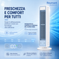 ❄️Ventilatore a torre portatile con cavo USB (5 velocità) – compatto, potente e versatile – perfetto per l’ufficio, la camera da letto e in viaggio