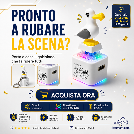 Portachiavi con bottone "Seagull MINE!" - Suono reale e luce LED, divertente regalo interattivo per amici e familiari summerwins