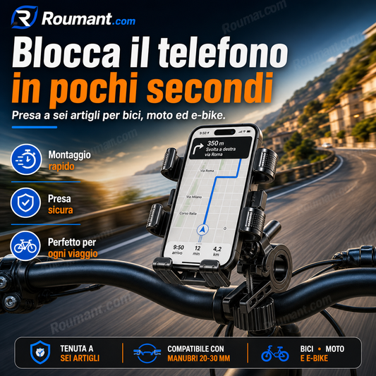 Supporto antiurto per telefono da moto