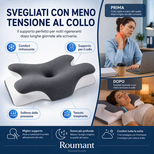 CUSCINO ERGONOMICO PER ALLEVIARE IL DOLORE😴