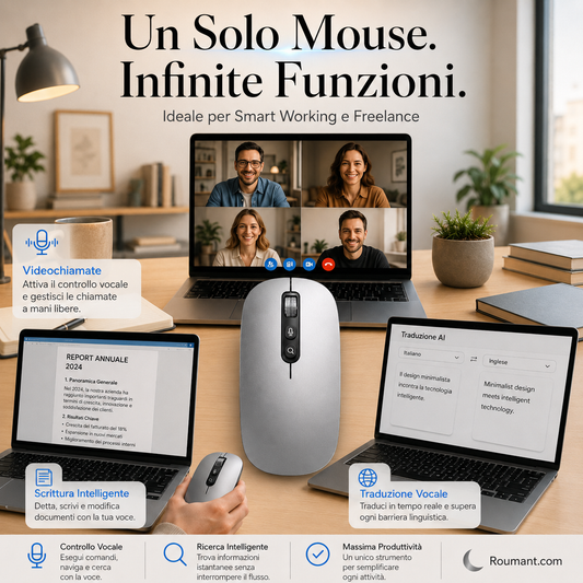 📢📢SCONTO DEL 50%!! ⏰Mouse vocale intelligente wireless con IA