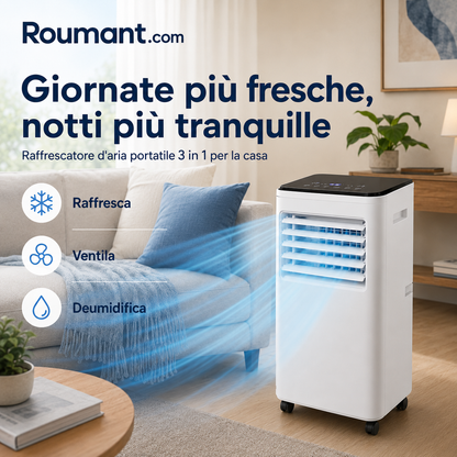 🌬️Condizionatore d'aria portatile 3 in 1 silenzioso con ventilatore✅Vendita diretta dalla fabbrica⌛Quantità limitata💥Miglior prezzo