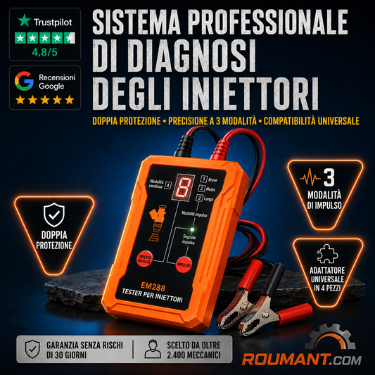 Strumento professionale per il controllo e la pulizia degli iniettori di carburante a 4 modalità