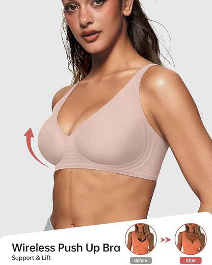 🍃Saldi estivi 52% di sconto⏰Reggiseno push-up senza ferretto, senza cuciture, con scollo a V profond