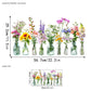 🌸Saldi di primavera: 50% di sconto💞Adesivo da finestra con bouquet floreale colorato🖼️(Tagliabile a misura)