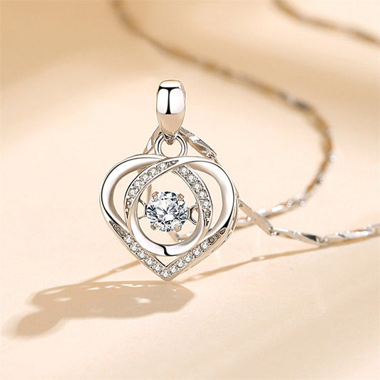 💗Collana da donna in argento con cuore pulsante