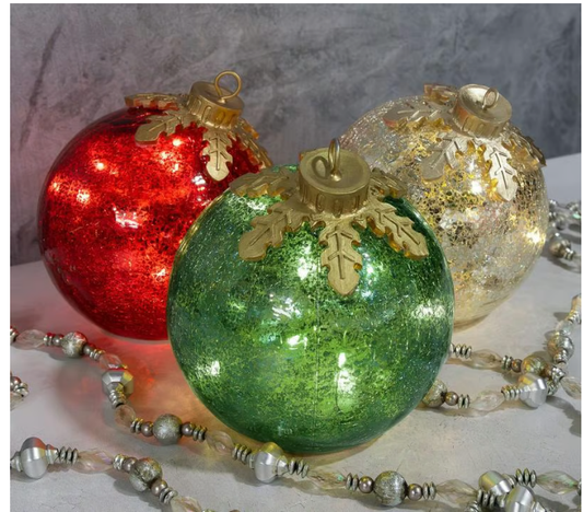 🎅Ornamenti natalizi da tavolo in vetro【3ct】🔔