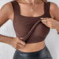 💐Canotte termiche da donna con scollo a U e reggiseno incorporato