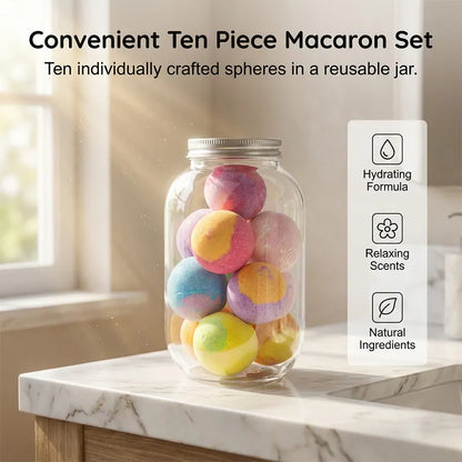 Set di bombe da bagno Macaron da 10 pezzi
