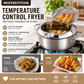 🍤 SCONTO DEL 50% A TEMPO LIMITATO! ⚡ Friggitrice per tempura in acciaio inossidabile – Termometro, griglia di sgocciolamento, corpo profondo ✨
