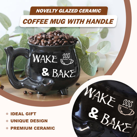 Tazza da caffè in ceramica smaltata con manico