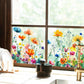 🌸Saldi di primavera: 50% di sconto💞Adesivo da finestra con bouquet floreale colorato🖼️(Tagliabile a misura)