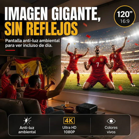 🔥Nuovi arrivi ora in offerta: proiettore portatile 4K con schermo pieghevole anti-riflesso