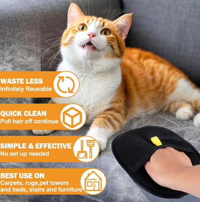 🐾🧤 Guanti elettrostatici per rimuovere i peli di animali domestici – Doppio lato, efficienti, in morbido silicone, lavabili e riutilizzabili (versatili per casa e auto)!