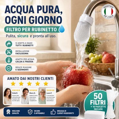 ⏰50% DI SCONTO💧-50% Filtro Rubinetto Elimina Sedimenti e Ruggine☕🍝