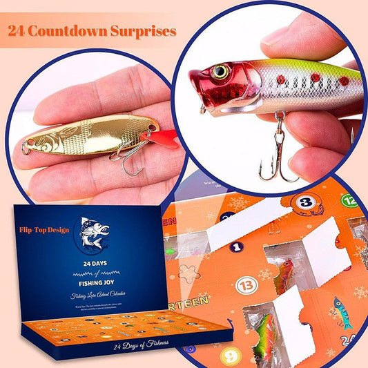 Sturdy Realistic Fishing Lures with Advent Calendar Display Set