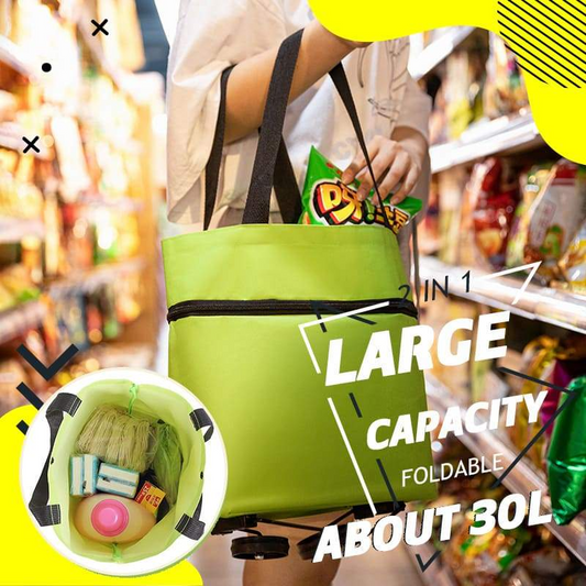 🔥OFFERTA SPECIALE: 50% DI SCONTO🔥 Borsa della spesa 2 in 1 pieghevole