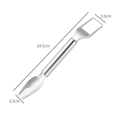 2 in 1 Stainless Steel Fruit Cutter Fork Slicer