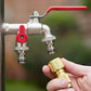 🰀 SCONTO DEL 50% IN QUESTO MOMENTO! 💧 Rubinetto da giardino universale in acciaio inossidabile a doppia uscita – Valvole indipendenti, resistente e facile da installare ✨