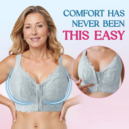 🤩 ULTIMO GIORNO -50% DI SCONTO🔥 Reggiseno Donna Confortevole Con Chiusura Anteriore e Merletto di Supporto Posturale