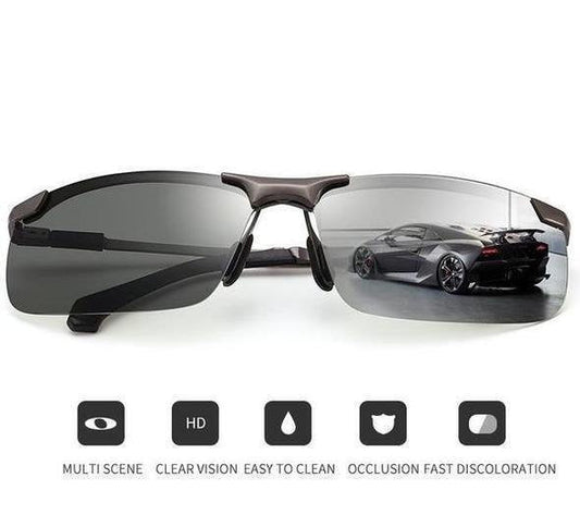 🔥Occhiali da sole fotocromatici 2025 con lenti polarizzate antiriflesso (50% di sconto🔥