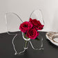 Vaso decorativo trasparente ispirato alle farfall