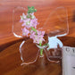 Vaso decorativo trasparente ispirato alle farfall