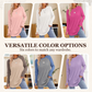 Top casual da donna con maniche lunghe e scollo rotond