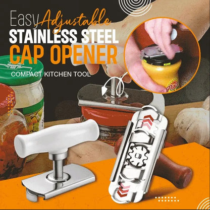 🥫 SCONTO DEL 50% IN QUESTO MOMENTO! 🔧 Apriscatole in acciaio inossidabile facile da regolare – Adatto a coperchi da 3 a 9,5 cm, multifunzionale e adatto a chi soffre di artrite – Uno strumento da cucina indispensabile ✨