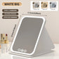 Specchio cosmetico pieghevole portatile a LED